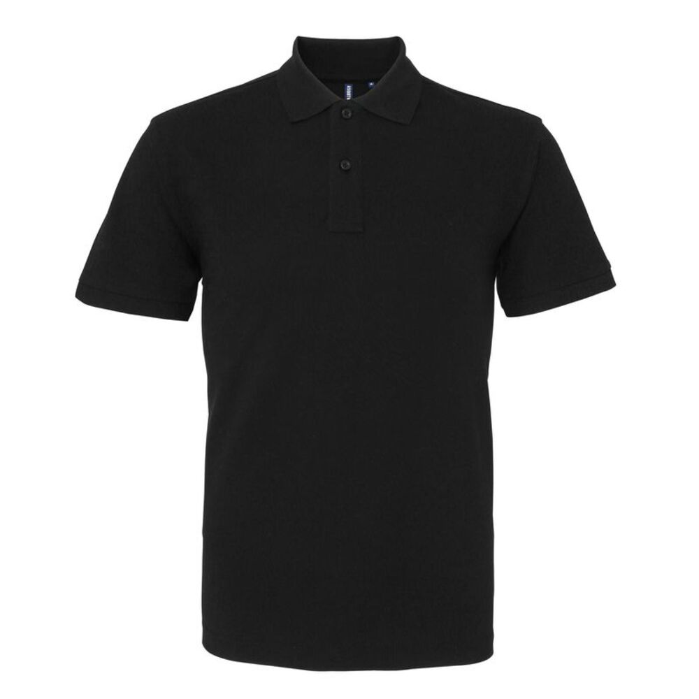Asquith & Fox Mens Plain Polo Shirt / Black